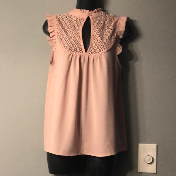 Lace Top the color is lite pink - Picture 2 of 2